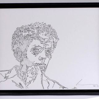 Einstein on the Beach (Portrait of Philip Glass) art for sale