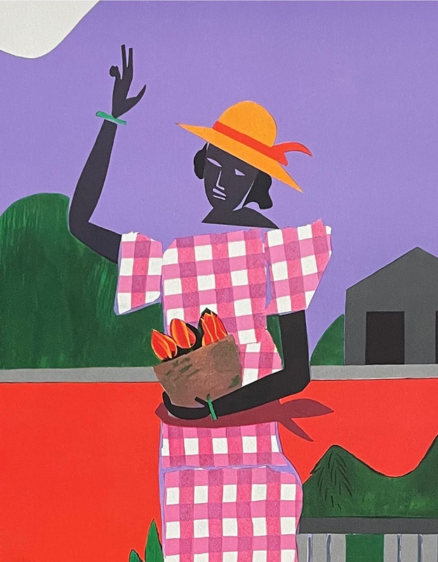 view:89679 - Romare Bearden, Girl in Garden - 