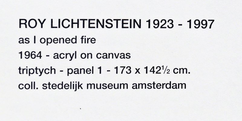 view:23469 - Roy Lichtenstein, As I Opened Fire Triptych (Corlett App.5) - 