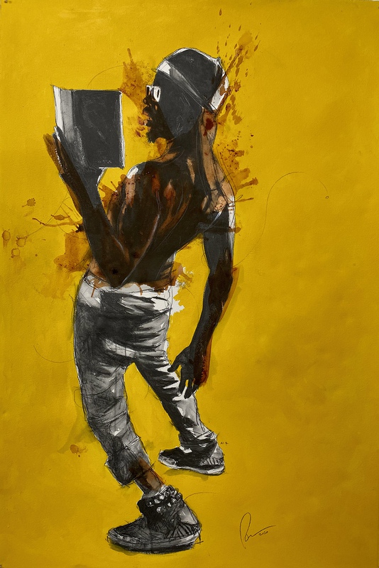 view:75164 - RUSH ARTS 25TH ANNIVERSARY PRINT PORTFOLIO, RUSH ARTS 25TH ANNIVERSARY PRINT PORTFOLIO - Fahamu Pecou, Protaganist 1, 2022