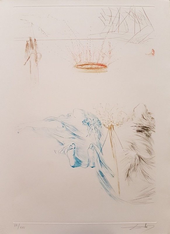 Salvador Dali Illustration For Tristan And Isolde For Sale