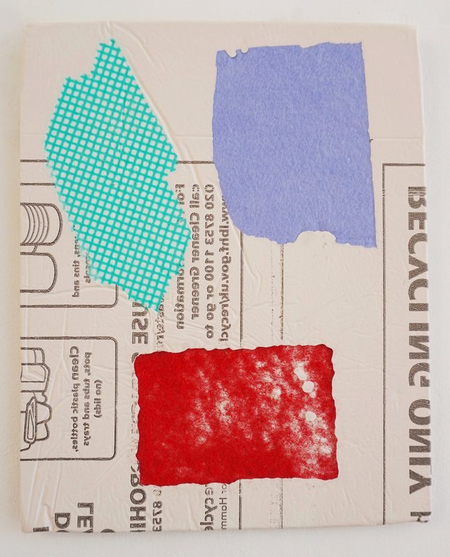 exhibition - Domestic Bliss Fragment (green, purple, red)