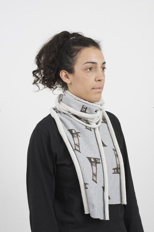 view:28611 - Simon Fujiwara, Jersey Sweat Relax-Revolution Scarf with Shred Detail - 