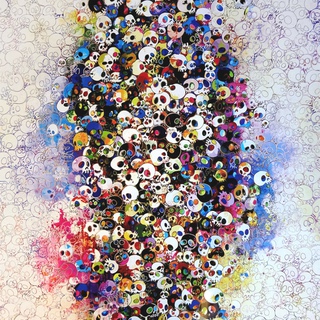 Takashi Murakami, WHO'S AFRAID OF RED, YELLOW, BLUE AND DEATH