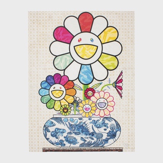 Takashi Murakami, Murakami Flowers in a Qinghua Vase