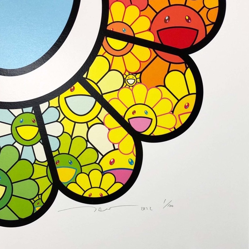 view:89314 - Takashi Murakami, Multicolor Super Flat Flowers - 