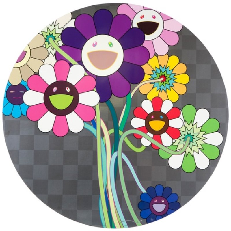 Takashi Murakami - Purple Flowers in a Bouquet for Sale ...