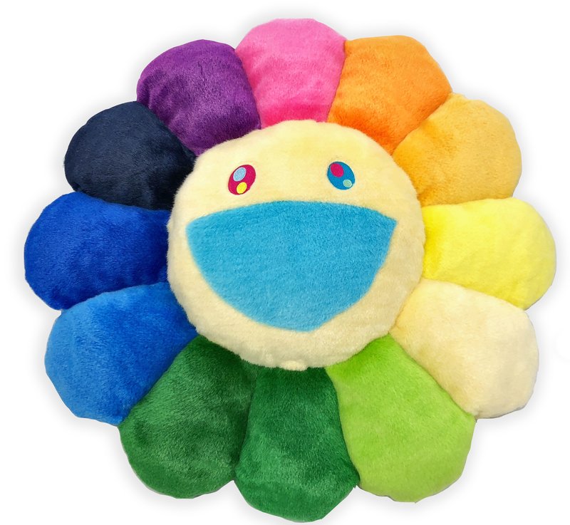 Takashi Murakami - Flower Pillow Rainbow and White - 60cm for Sale | Artspace