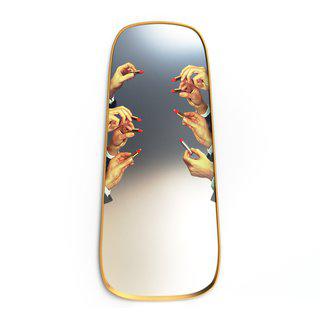 Toiletpaper Mirror Gold Frame - Lipsticks art for sale