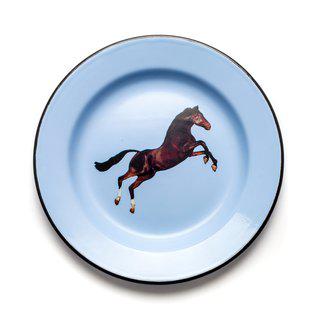 Toiletpaper Enamelled Plate - Horse art for sale