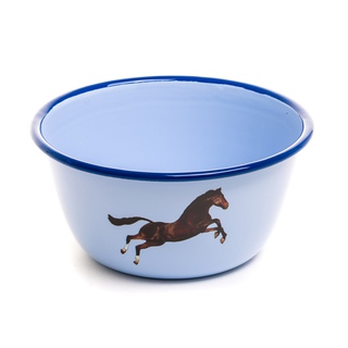 Toiletpaper Bowl Metal Enameled - HORSE art for sale