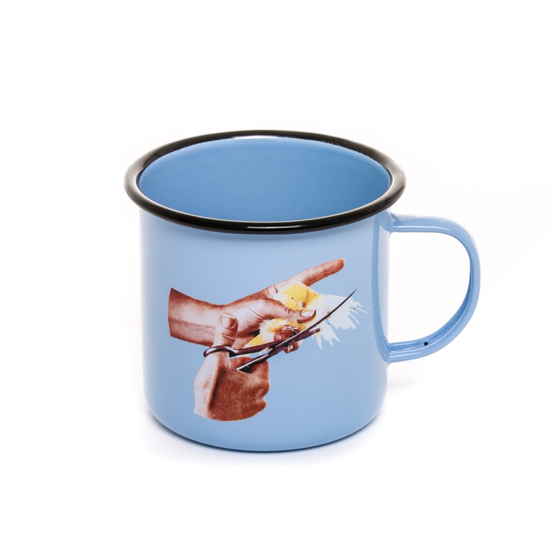 view:70604 - Toiletpaper, Metal Enameled Mug - 