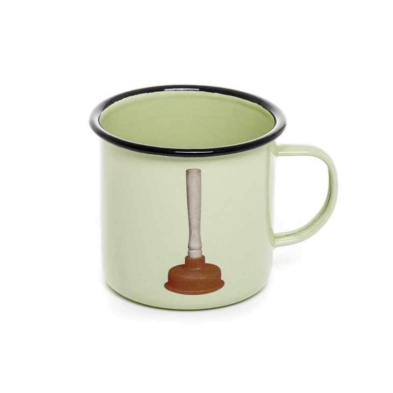 view:70608 - Toiletpaper, Metal Enameled Mug - 