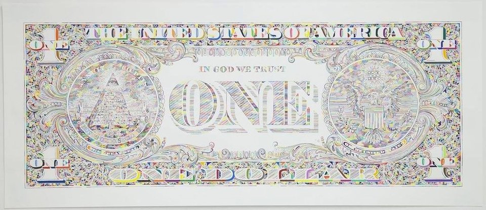 Tom Friedman Untitled Dollar Bill Back 1 For Sale Artspace
