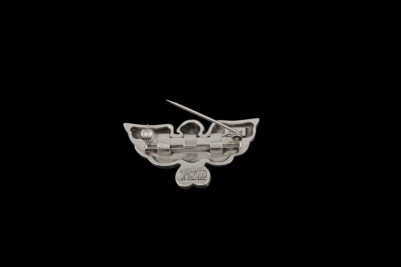 view:14302 - Tom of Finland, Jonathan Johnson x Tom of Finland Flying Cock Brooch in Rhodium Plated Brass - 