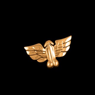 Tom of Finland, Jonathan Johnson x Tom of Finland FLYING COCK Brooch in 23kt Gold Plated Brass