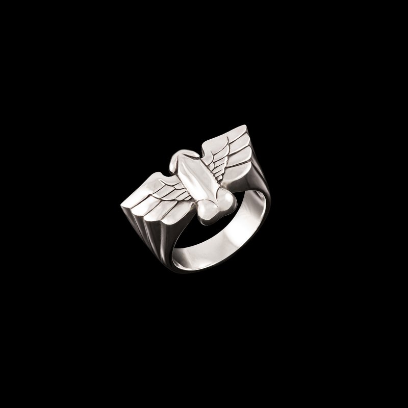 view:14318 - Tom of Finland, Jonathan Johnson x Tom of Finland FLYING COCK Sterling Silver Ring - 