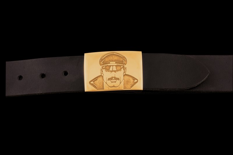 view:14323 - Tom of Finland, Jonathan Johnson x Tom of Finland KAKE Belt Buckle in 23kt Gold Plated Brass - 