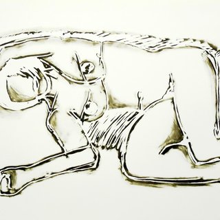 Tom Wesselmann, Monica Lying On Her Side, With Scribble