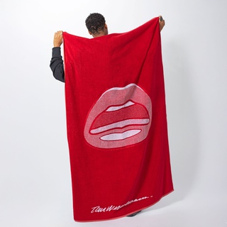 Tom Wesselmann, Mouth Icon Jacquard Beach Towel