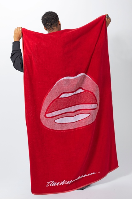 Mouth Icon Jacquard Beach Towel