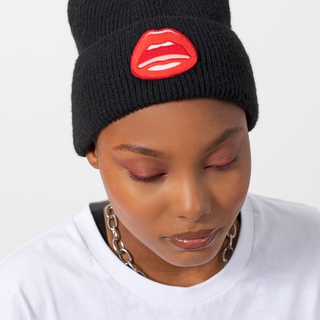 Tom Wesselmann, Mouth Icon Patch Knit Beanie