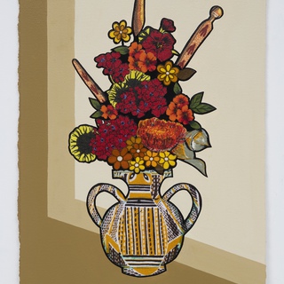 Tony Albert, Interior Composition (with Appropriated Aboriginal Design Vase) XIX