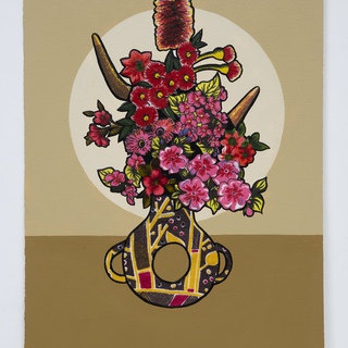 Tony Albert, Interior Composition (with Appropriated Aboriginal Design Vase) XXI