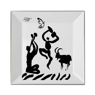 Square plate Dancer with Musician art for sale