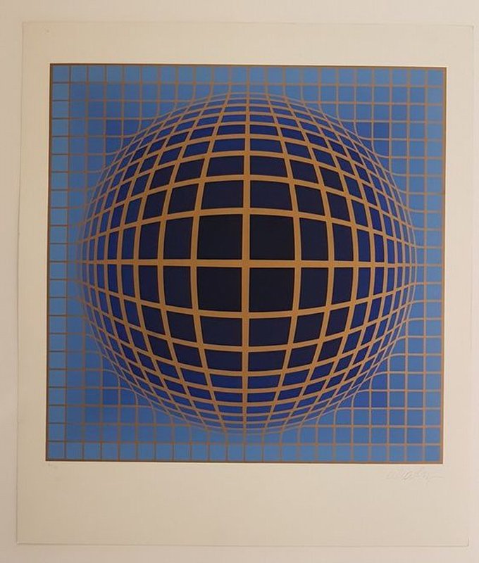 Kinetic Composition, Blue Sphere, 19751980 by Victor Vasarely