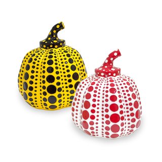 Pumpkins (Set of Two) Yellow and Red art for sale