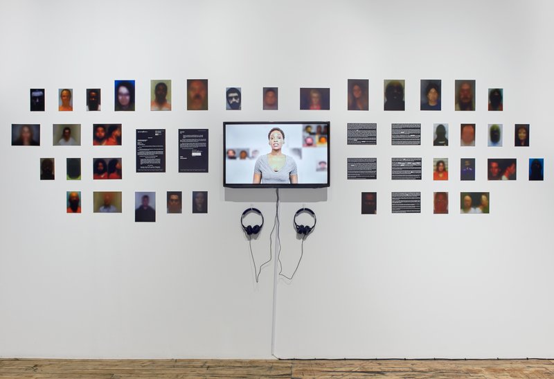 picture of the exhibition location 'Obscurity,' 2016, inkjet prints and video, dimensions variable. Installation view of 'Concrete Truth: Art and the Documentary'. Photo by Martin Parsekian.