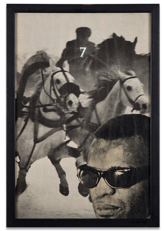 picture of the exhibition location Untitled (Ray Charles, this is The Card That Reads 7), 1965 Collage, 31,8 x 21,6 cm (12,5 x 8 1/2 inches)