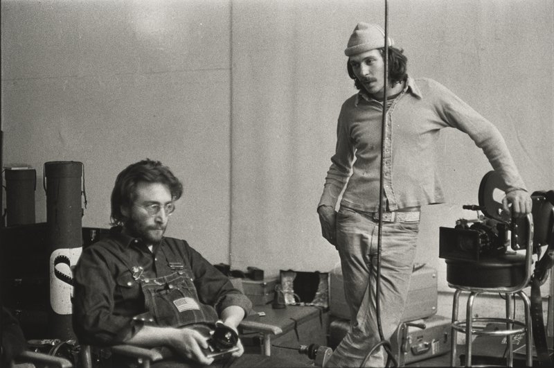 picture of the exhibition location John Lennon and Danny Seymour, The Bowery, New York, 1969