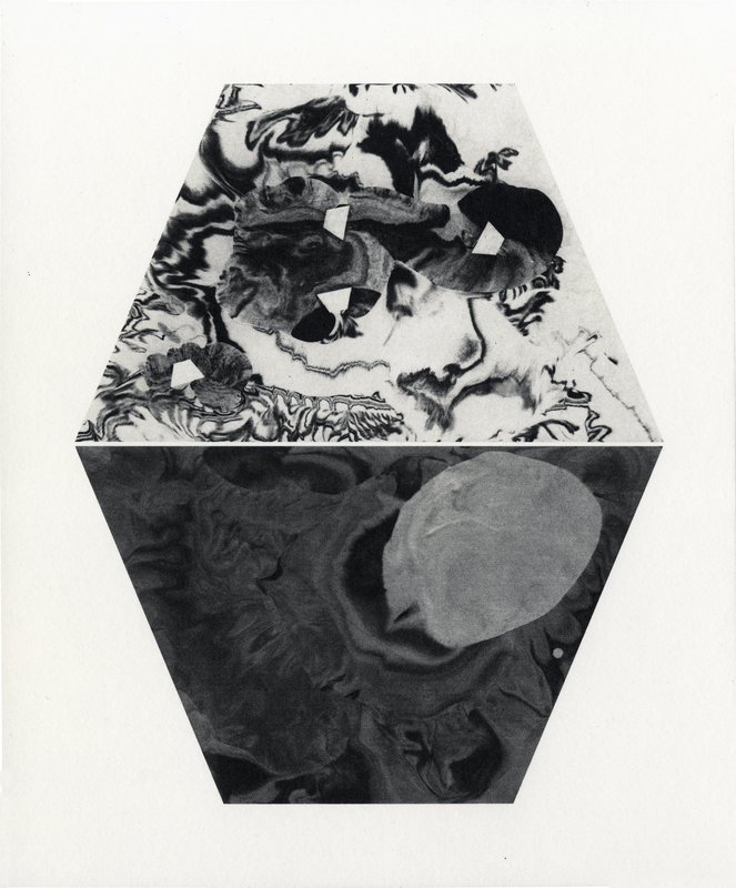 picture of the exhibition location Surfaces (étude), 2016-7, photo-lithography, 21.6 cm x 26.1 cm.  Image courtesy of the Artist and CYDONIA, Fort Worth