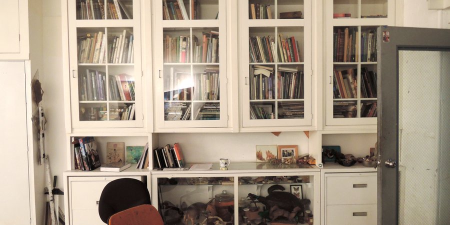 The studio bookshelf