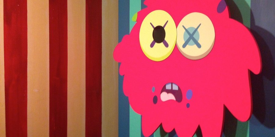 The target in KAWS's ball toss booth at the Russian Tea Room for Galerie Perrotin's party
