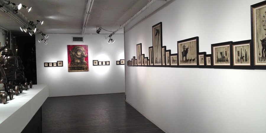 Installation view of John Dunivant's "Expatriate Parade" at The Lodge gallery in New York