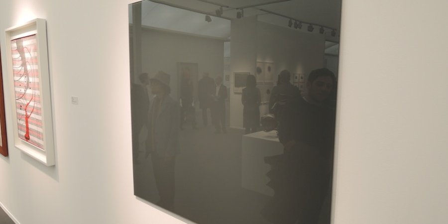 A Richter "Grey Mirror" painting at Anthony Meier Fine Arts