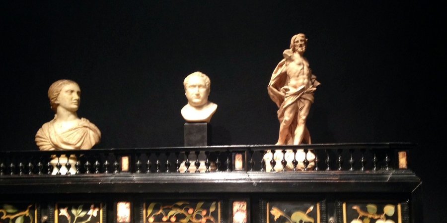 Italian sculptures, including a rare Bernini study at right, at the International Fine Art & Antique Dealers Show