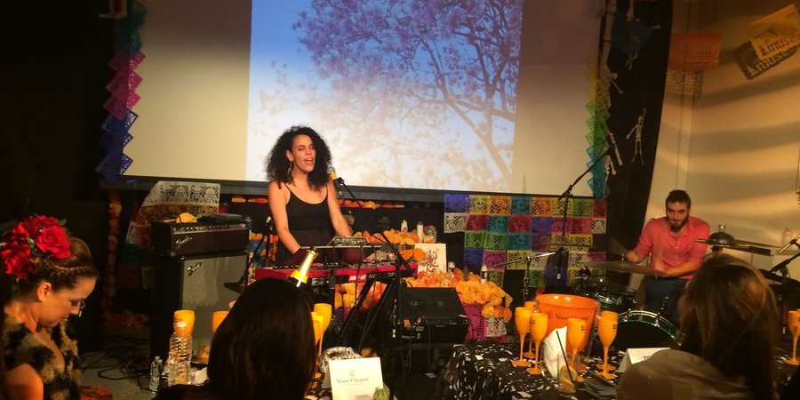 Fusion star Xenia Rubinos performed before a specially-designed altarpiece, curated by Chus Martinez.