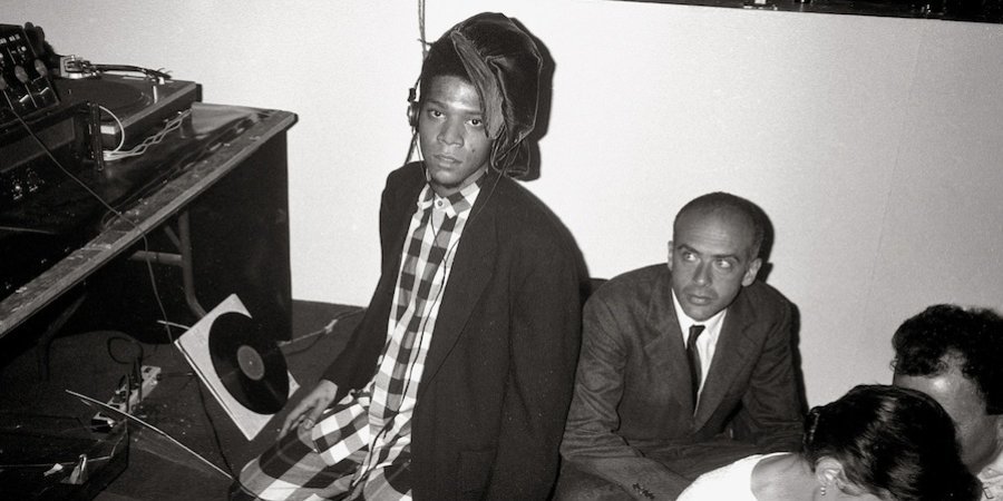 Basquiat and Francesco Clemente at the original AREA