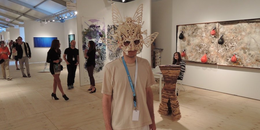 An artist at the Untitled art fair