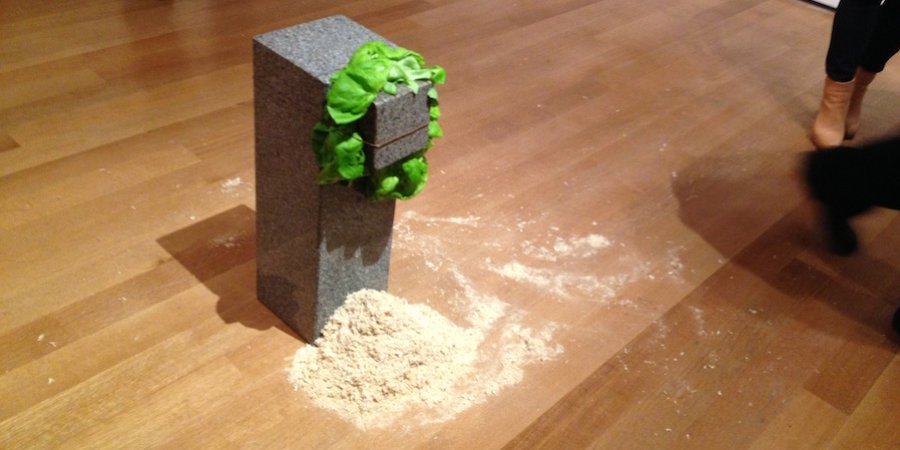 Giovanni Anselmo's <em>Untitled (Eating Structure)</em> (1968) in the show