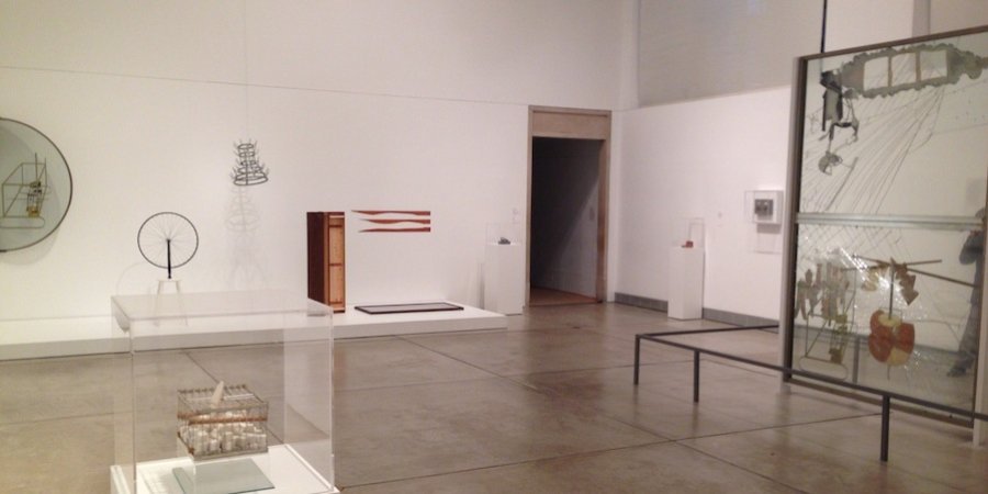 The grand Duchamp room, the envy of any museum in the world, anchored by the legendary <em>The Bride Stripped Bare by her Bachelors, Even</em> (aka "The Large Glass") (1915-23) at the far right