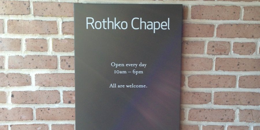 The Rothko Chapel is open to all faiths