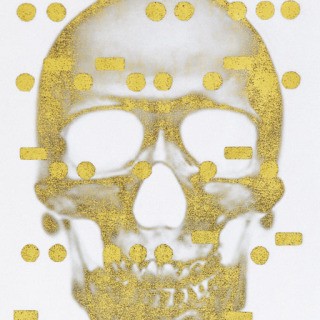 It's All Derivative: The Skull in Gold, Negative art for sale