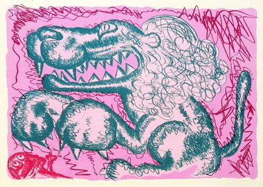work by Bjarne Melgaard - NO. I MEDIUM (PINK) #:7401