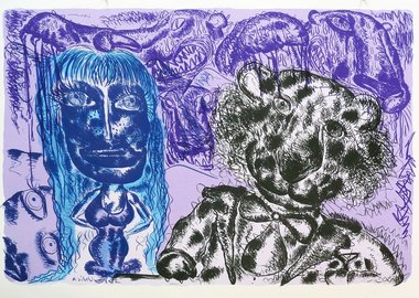 work by Bjarne Melgaard - NO. II-B (PURPLE) #:7497