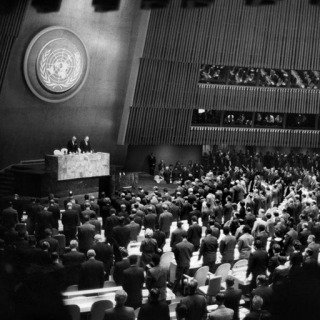 USA. UN. Posthumous award of Peace Prize to U.N. Secretary-General Dag Hammarskjold of Sweden. art for sale